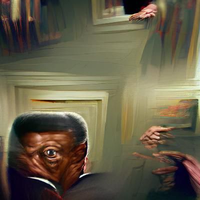 Sinister Encounter: Kennedy and Cosby, Digital Art