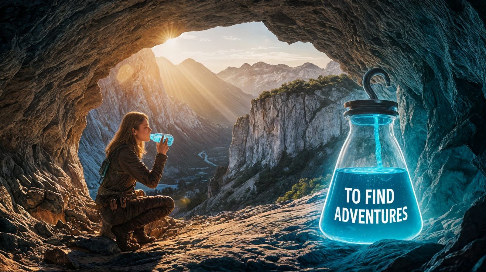 Adventurer Discovers Hidden World in Golden Hour