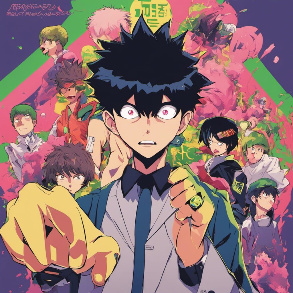 Brazilian Phonk Meets Mob Psycho: Anime Art Style