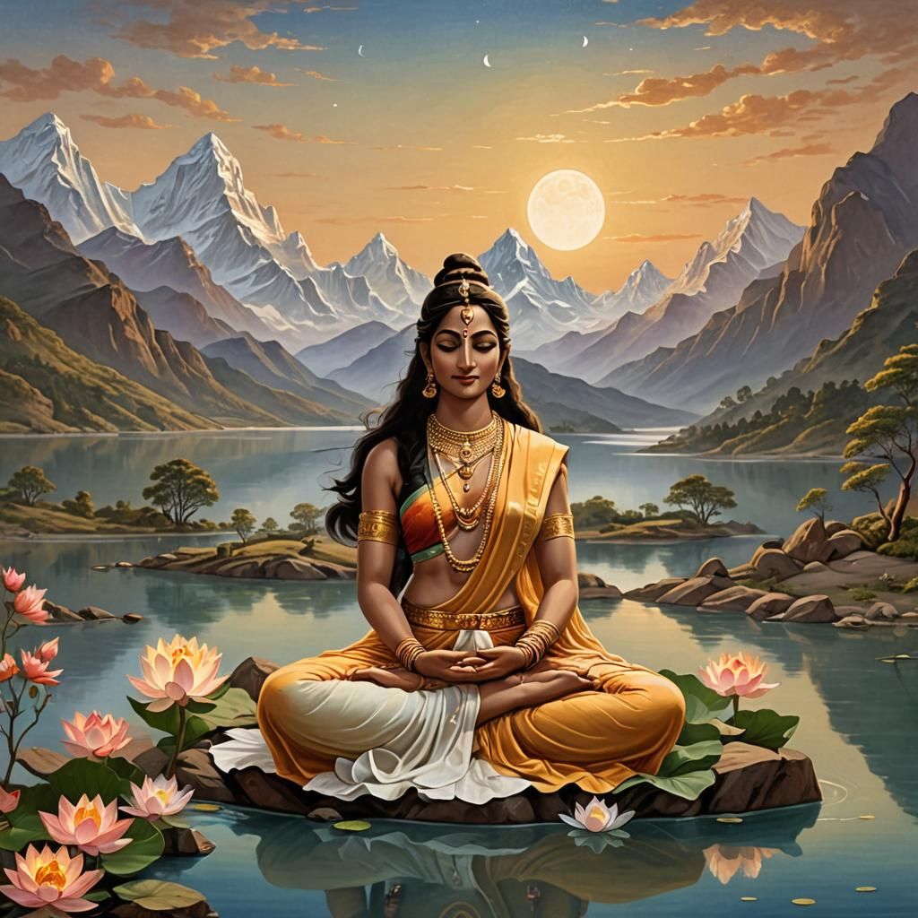 Shiv Ji and Parvati Ji Himalayan Meditation