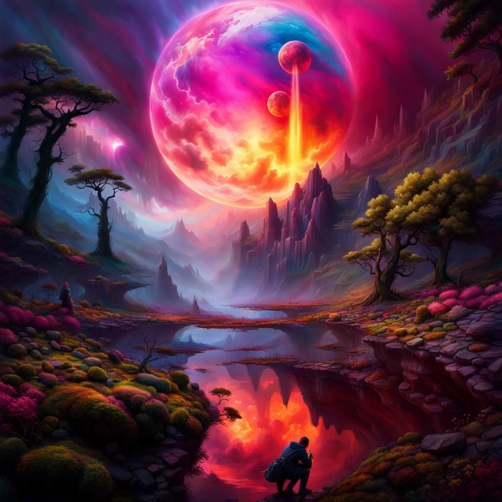 Colorful Nuclear Apocalypse Fantasy Art