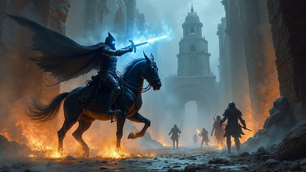 Warrior on Demonic Horse Battles in the Ever-Changing Palace...