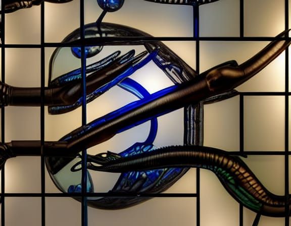 Hyperrealistic Alien Insectoids in Venetian Glass Style