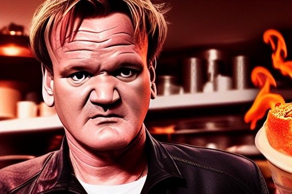 Quentin Tarantino as Gordon Ramsay: Hyperrealistic Kitchen S...