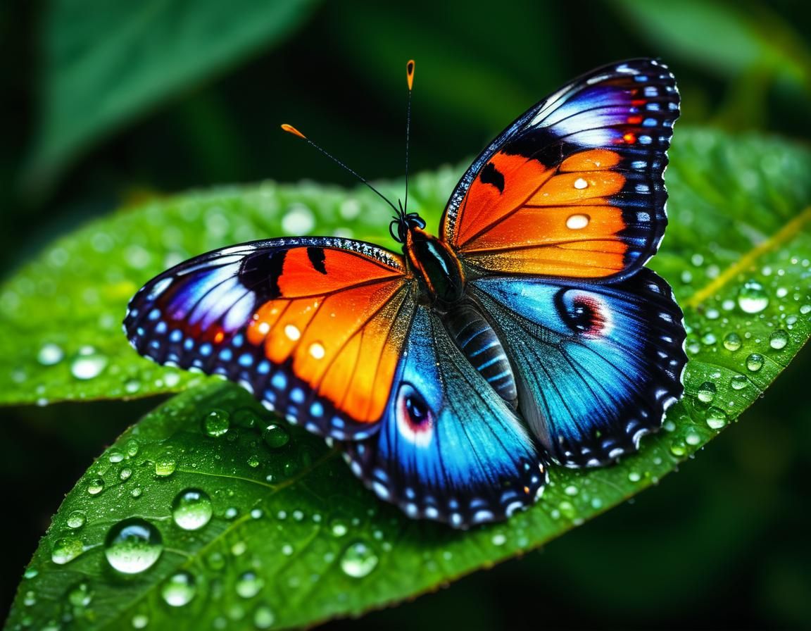 Majestic Butterfly Macro Photograph in Vibrant Colors