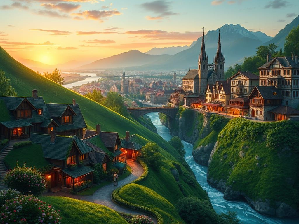 Enchanted Landscape of Harmony and Wonder