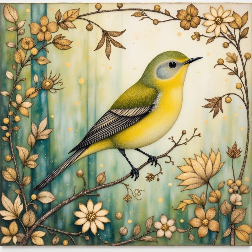 Ethereal Bachmans Warbler in Velvety Habitat