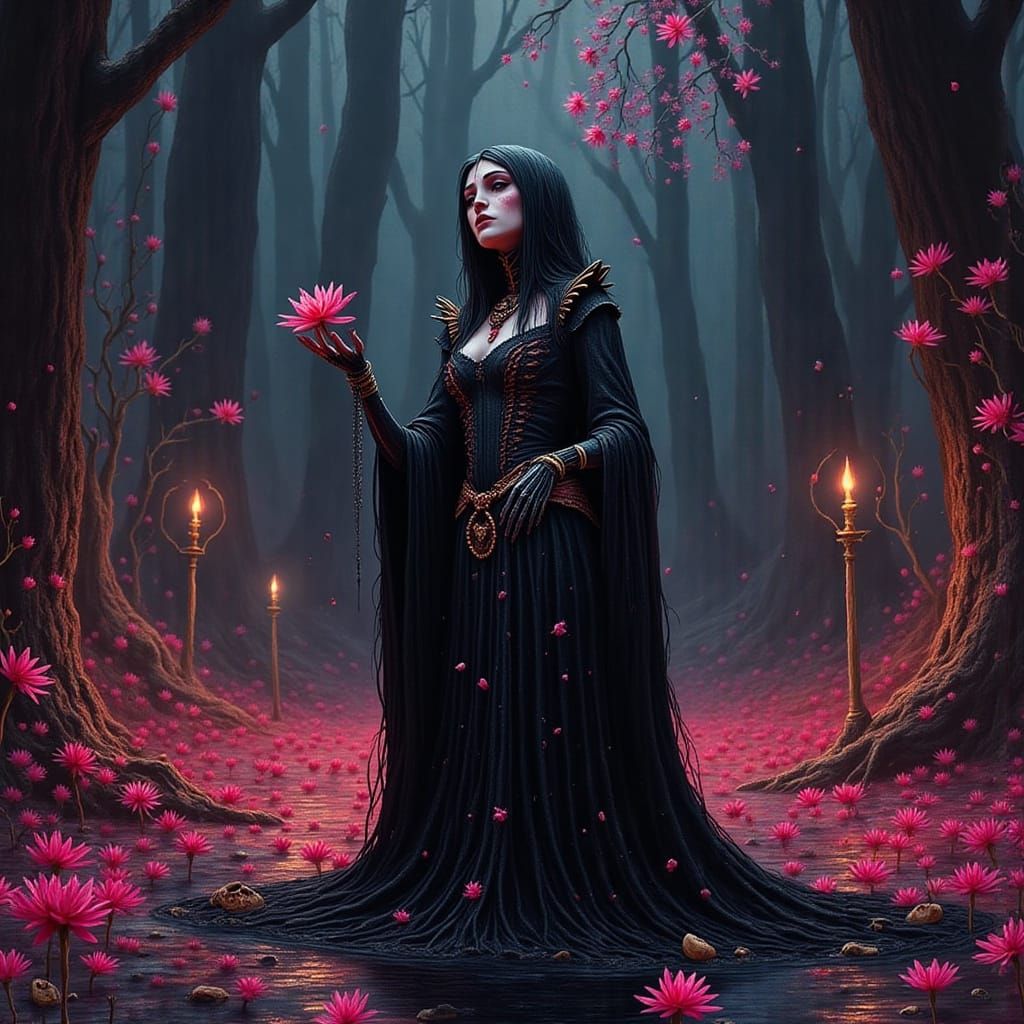 Lyda Borelli as Female Faust in Detailed Matte Painting Styl...