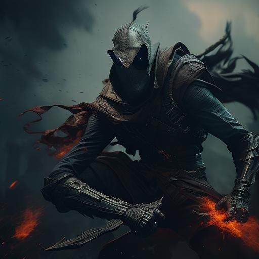 Furious Black Spider-Man Engulfed in Flames