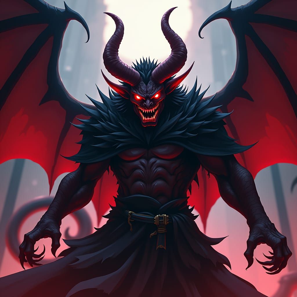 Majestic Demon in Anime Style