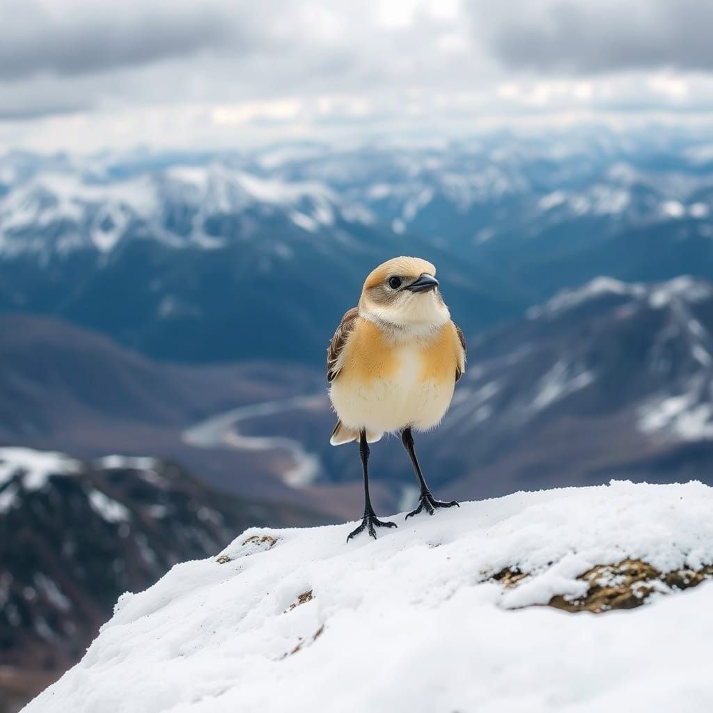 Bird on a crazy landscape