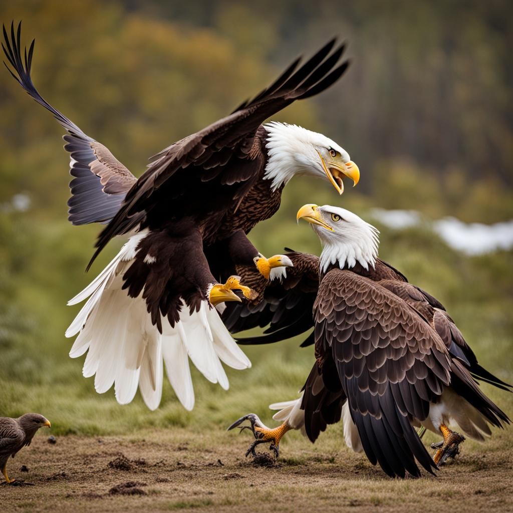 Eagles Clash: A Battle in the Sky