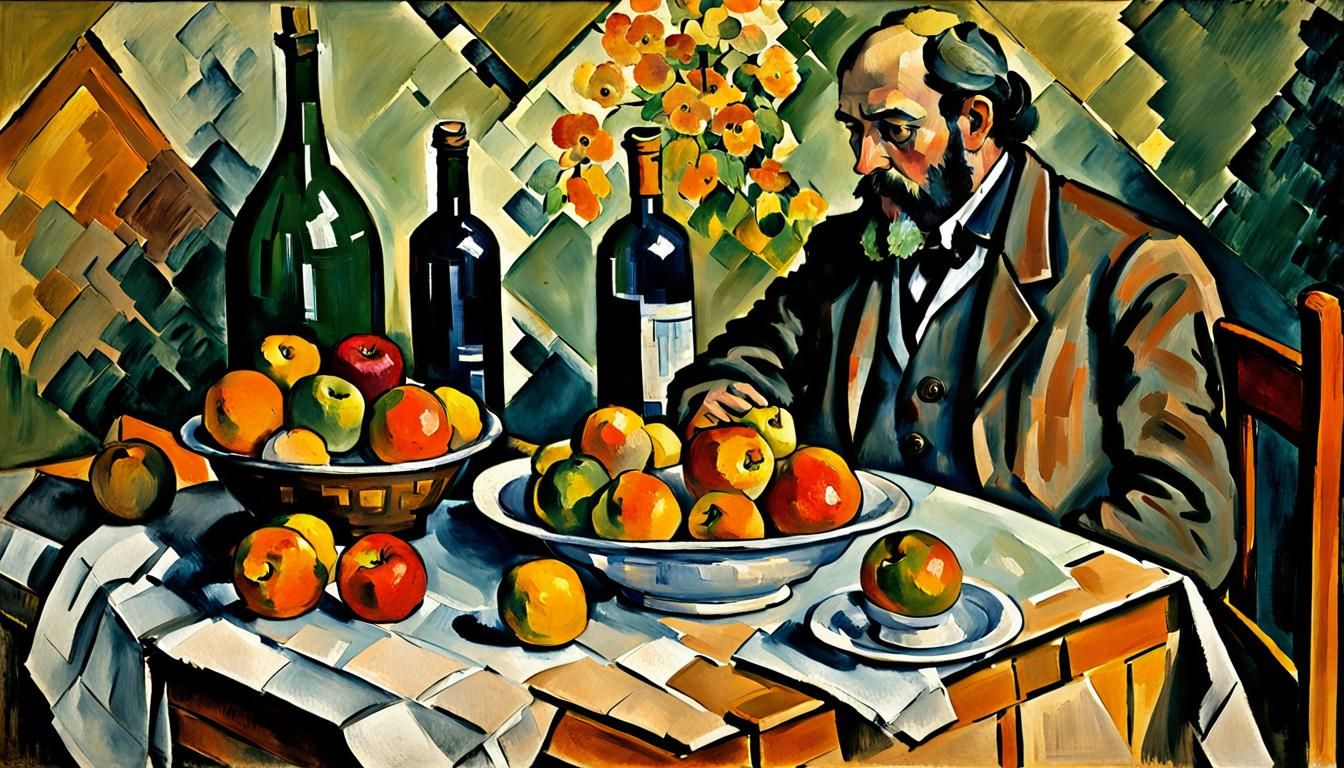 Impressionist Still Life of Cézanne at Dinner