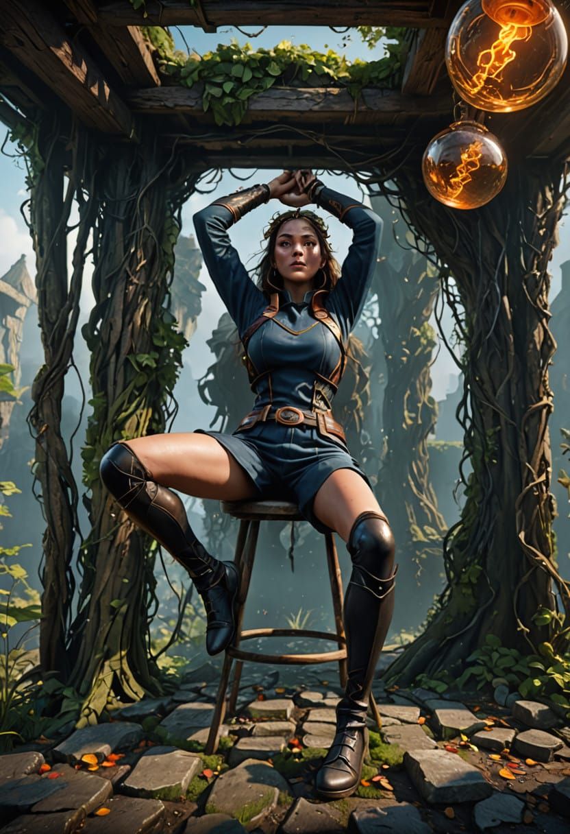 Tied in Deep Fantasy Colors