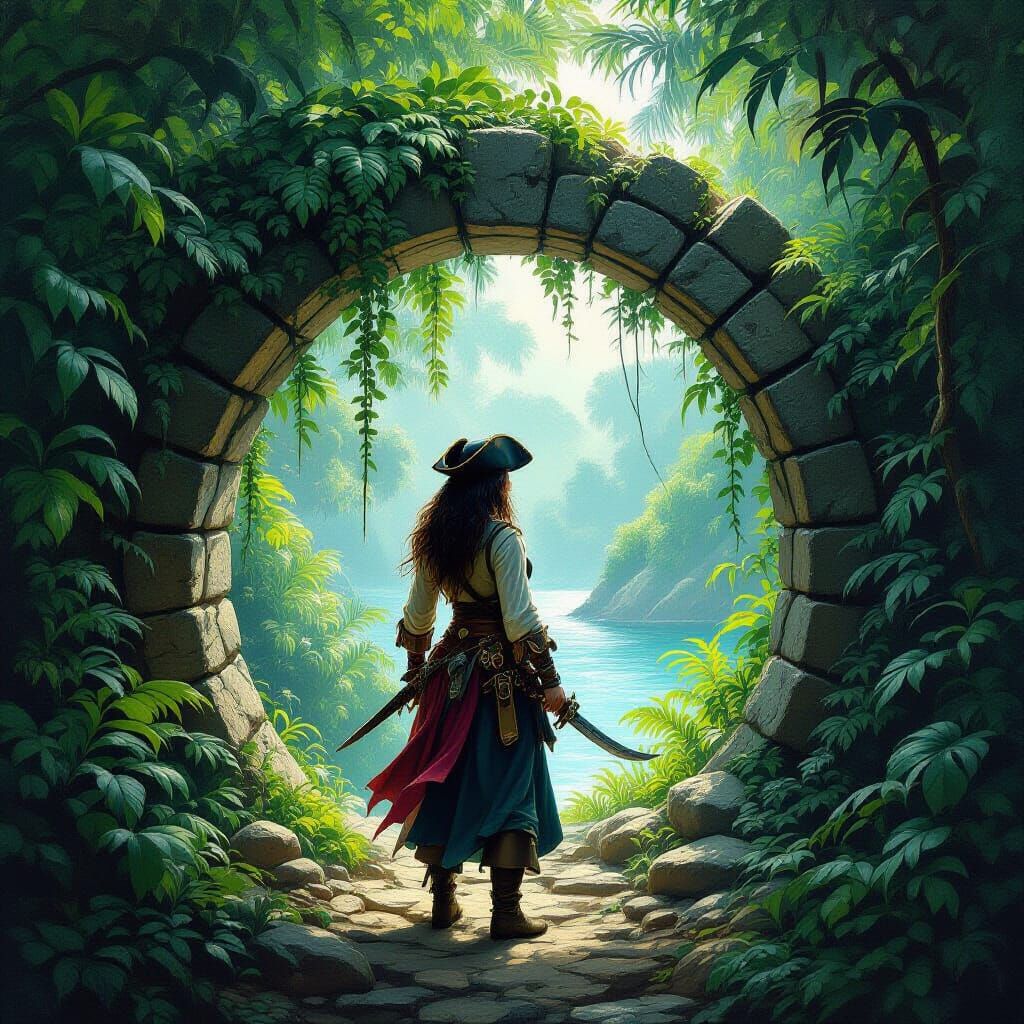 Pirate Discovery: Stone Archway in Jungle