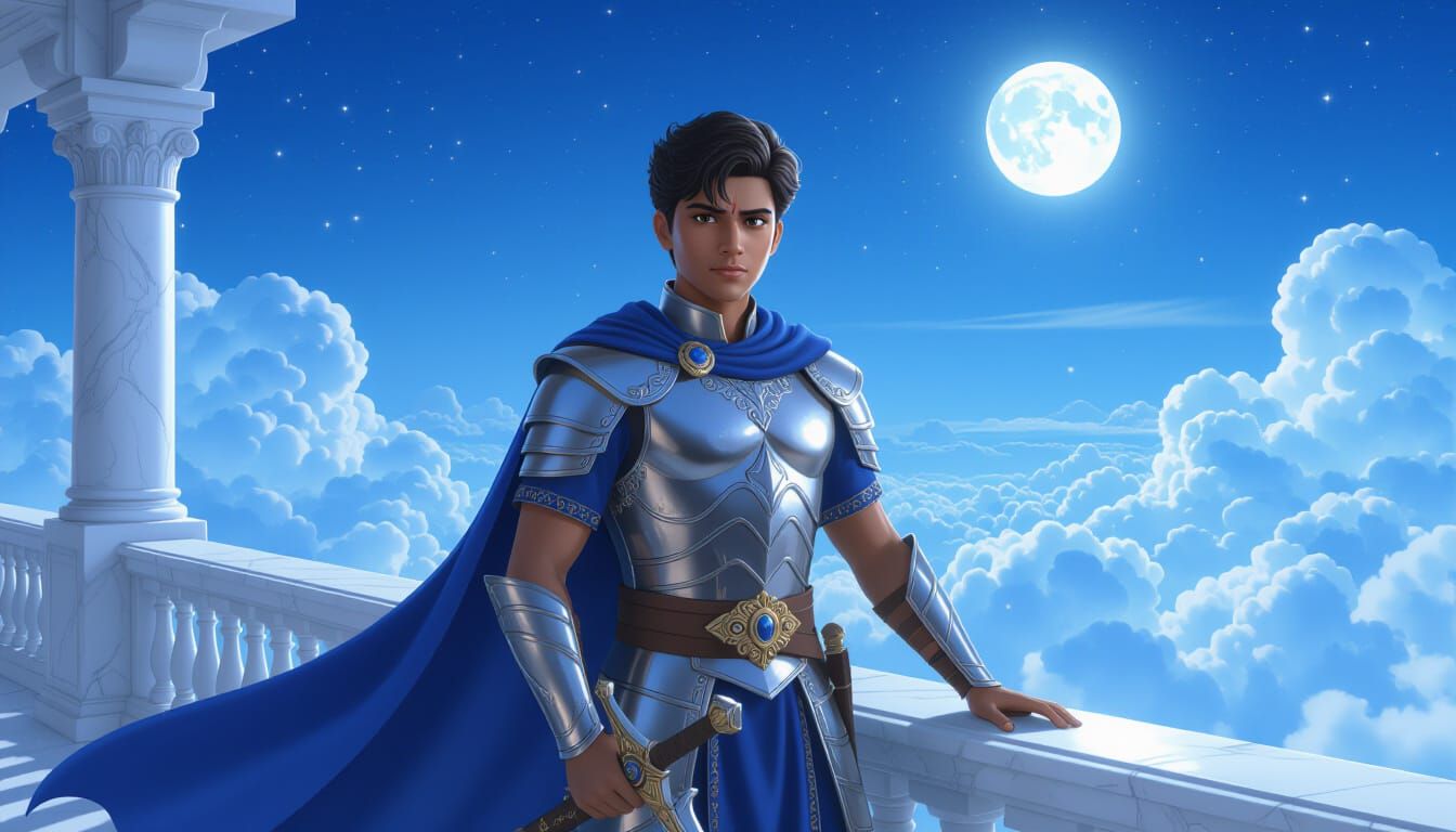 Bengali Prince on Balcony in Royal Warrior Attire