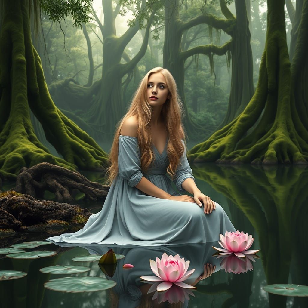 Serene Goddess of the Mystic Forest