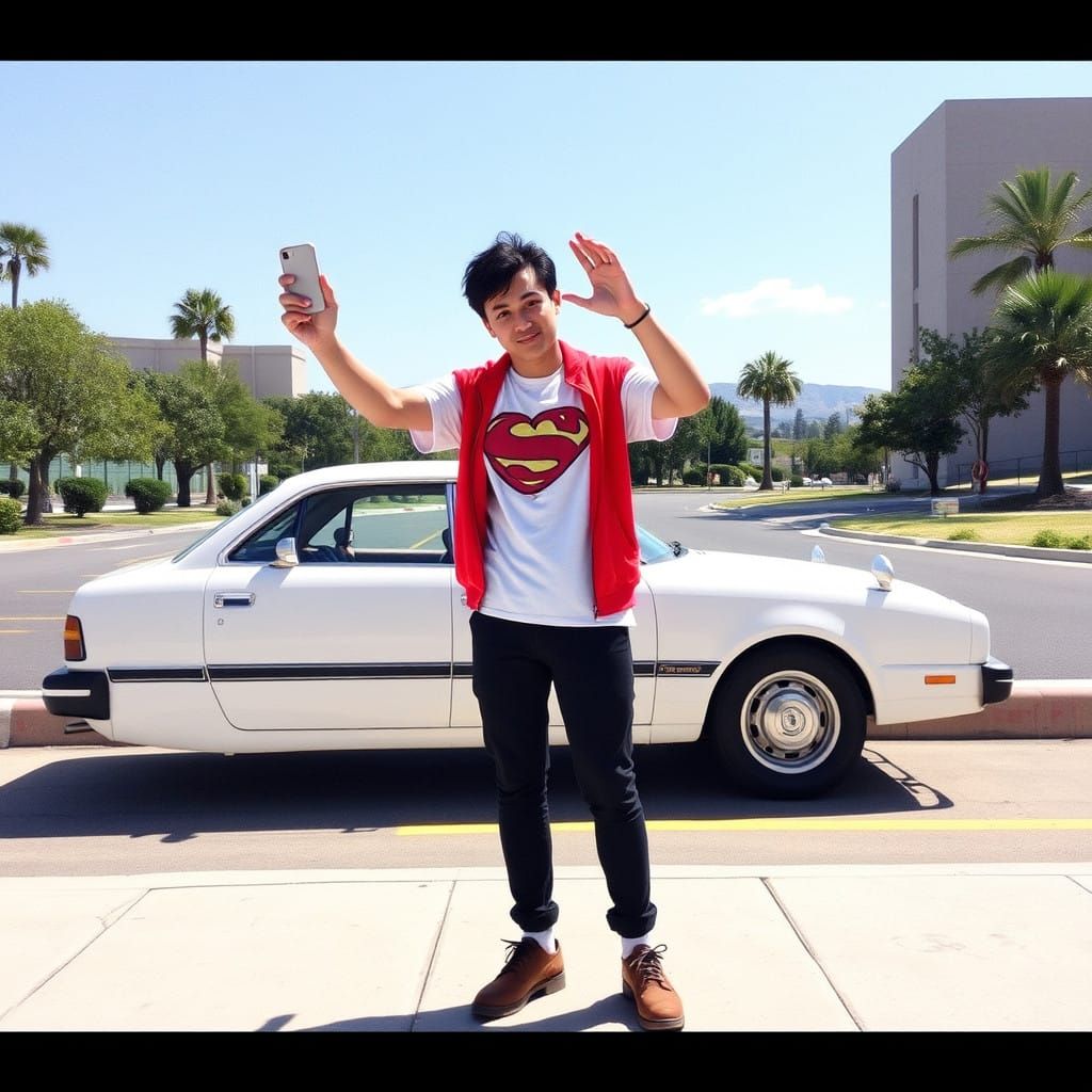 Luxury Vehicle in a Futuristic Cityscape