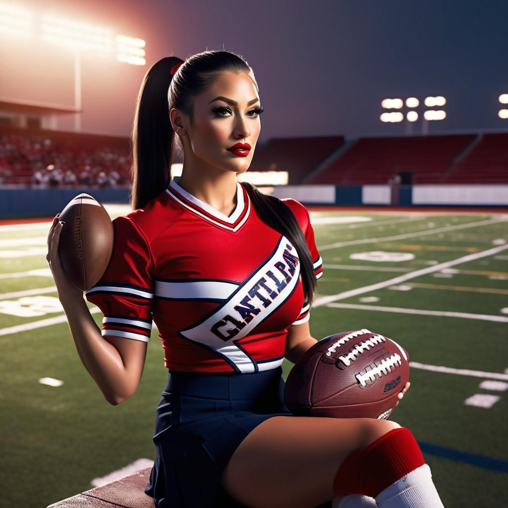 Nikki Bella as Cheerleader in Art Nouveau Style