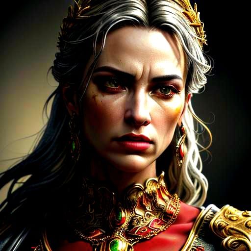 Dramatic Close-up Portrait in Baroque Style