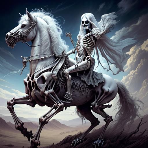 Skeleton Rider: Fantasy Art Portrait of Death