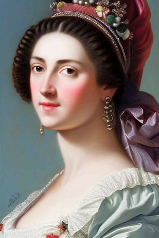 1700s Peasant Woman Portrait in Renaissance Style