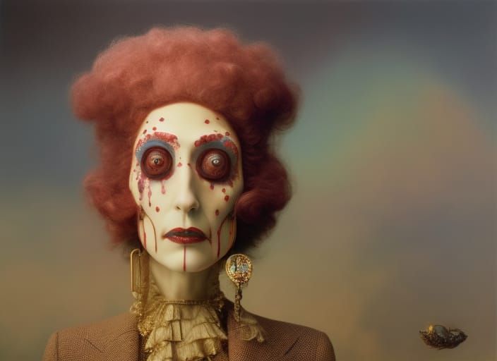 Gothic Medusa in Dark Cavern: Hyperrealistic Portrait