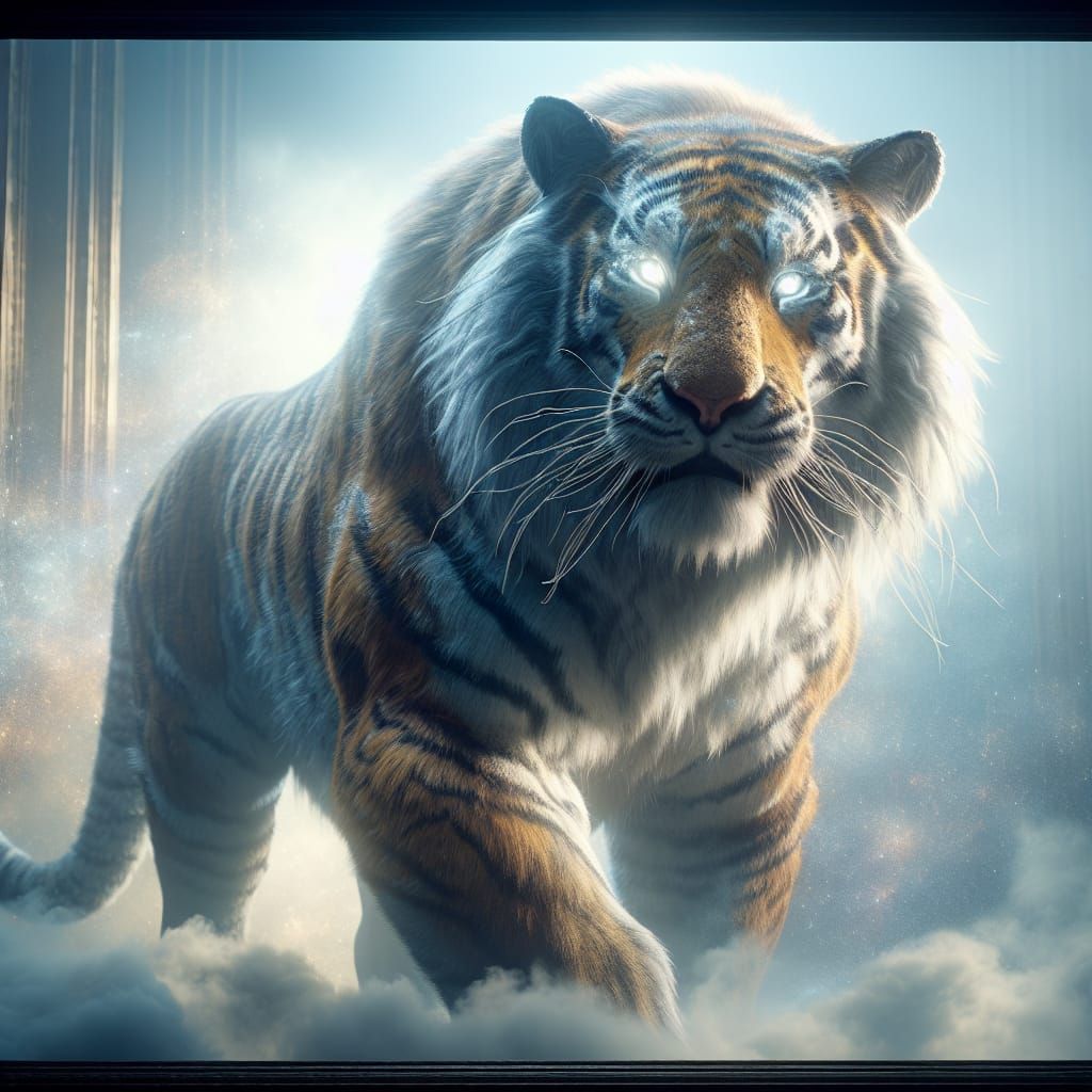 Mythical Tiger Radiates Power and Magic