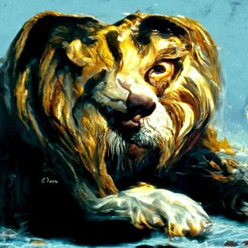 Leo as Oil Painting by James Gurney
