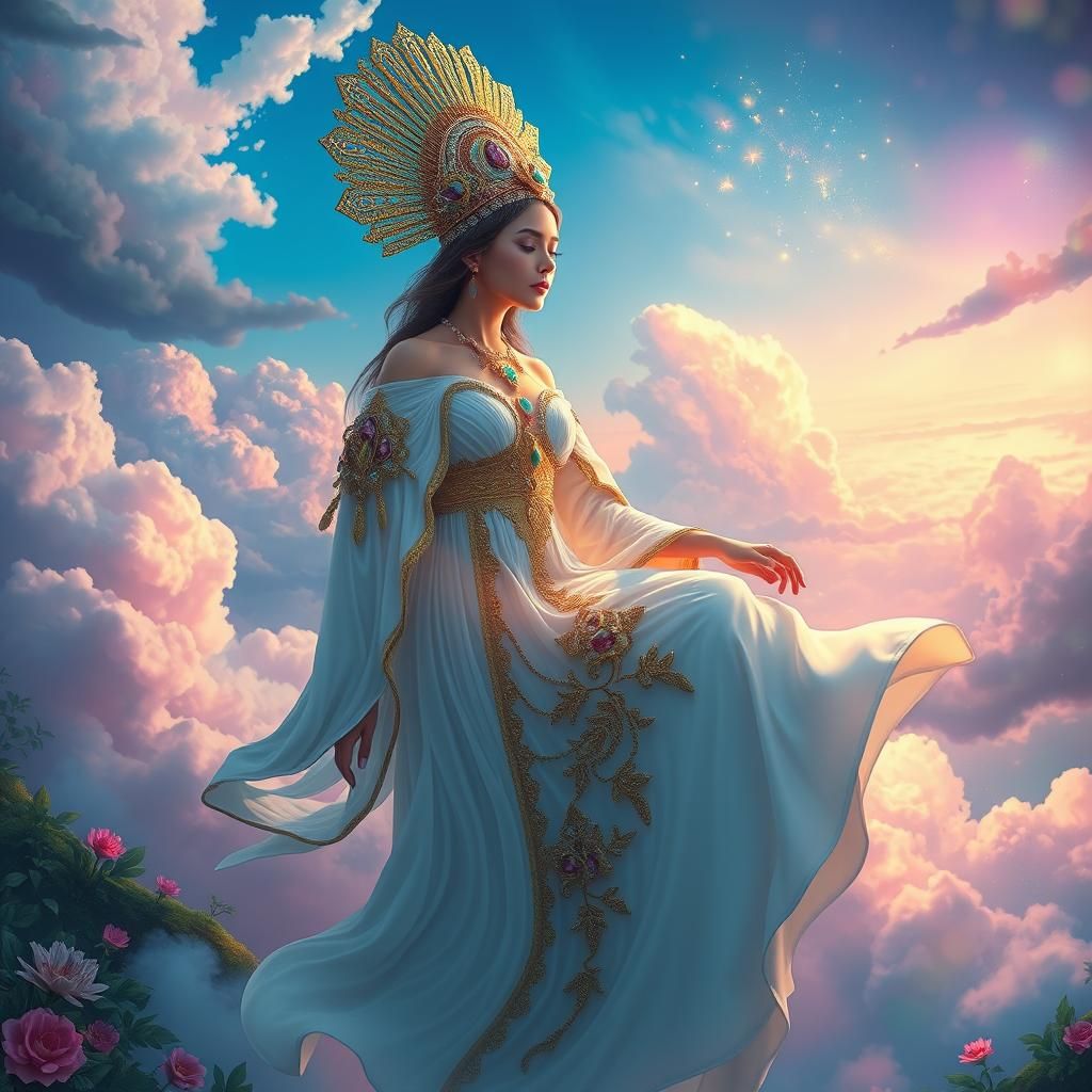 Ethereal Woman in Dreamscape Fantasy Concept Art