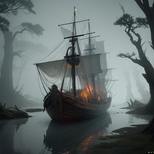 Mystical Crab Boat on New Orleans Bayou