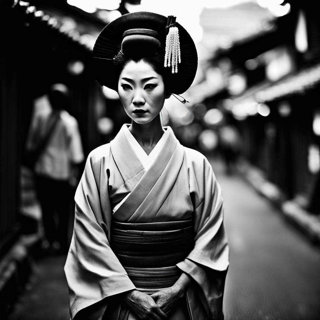 1940s Japanese Geisha Portrait in Kyoto