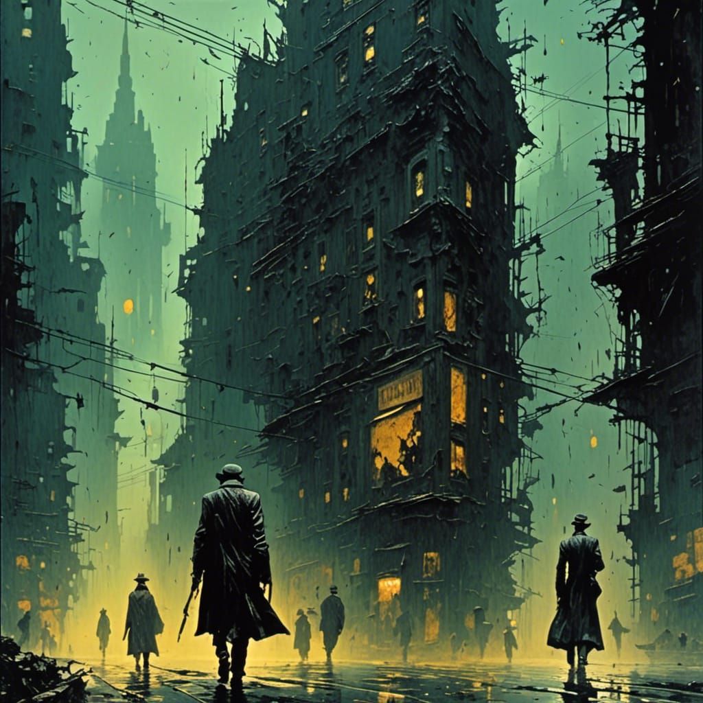 Noir Detectives in Cyberpunk Dystopia