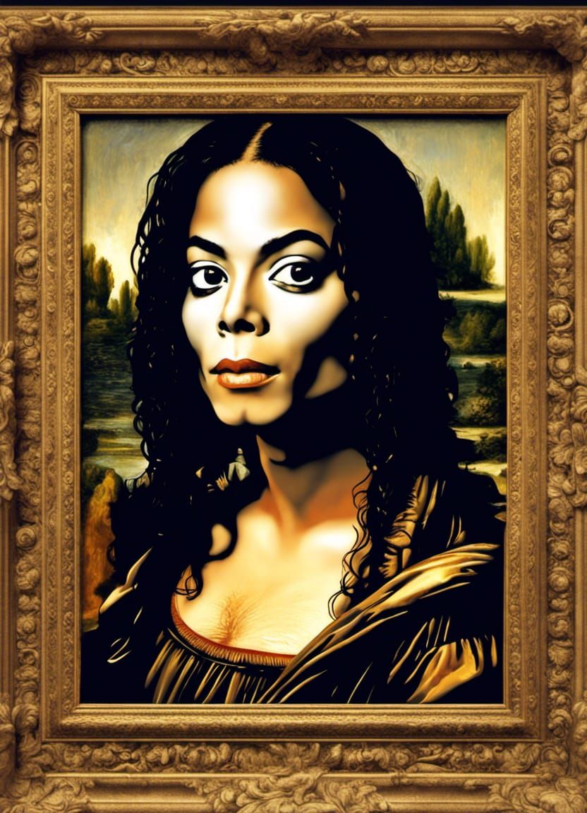 Michael Jackson as Mona Lisa Portrait