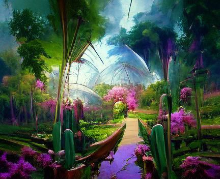 Interdimensional Botanical Garden: Digital Fantasy Illustrat...