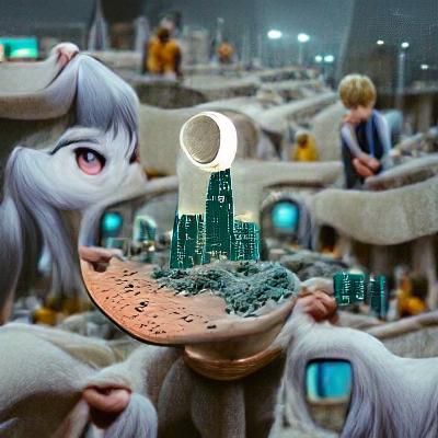 City of the Moon: AI Generated Dreamscape
