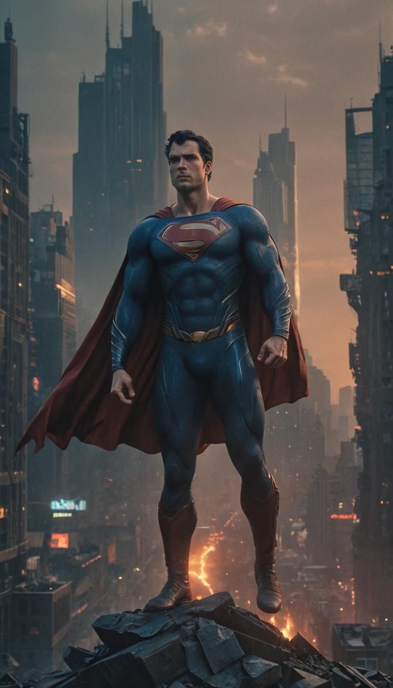 Heroic Figure in Metropolis: A Matte Painting