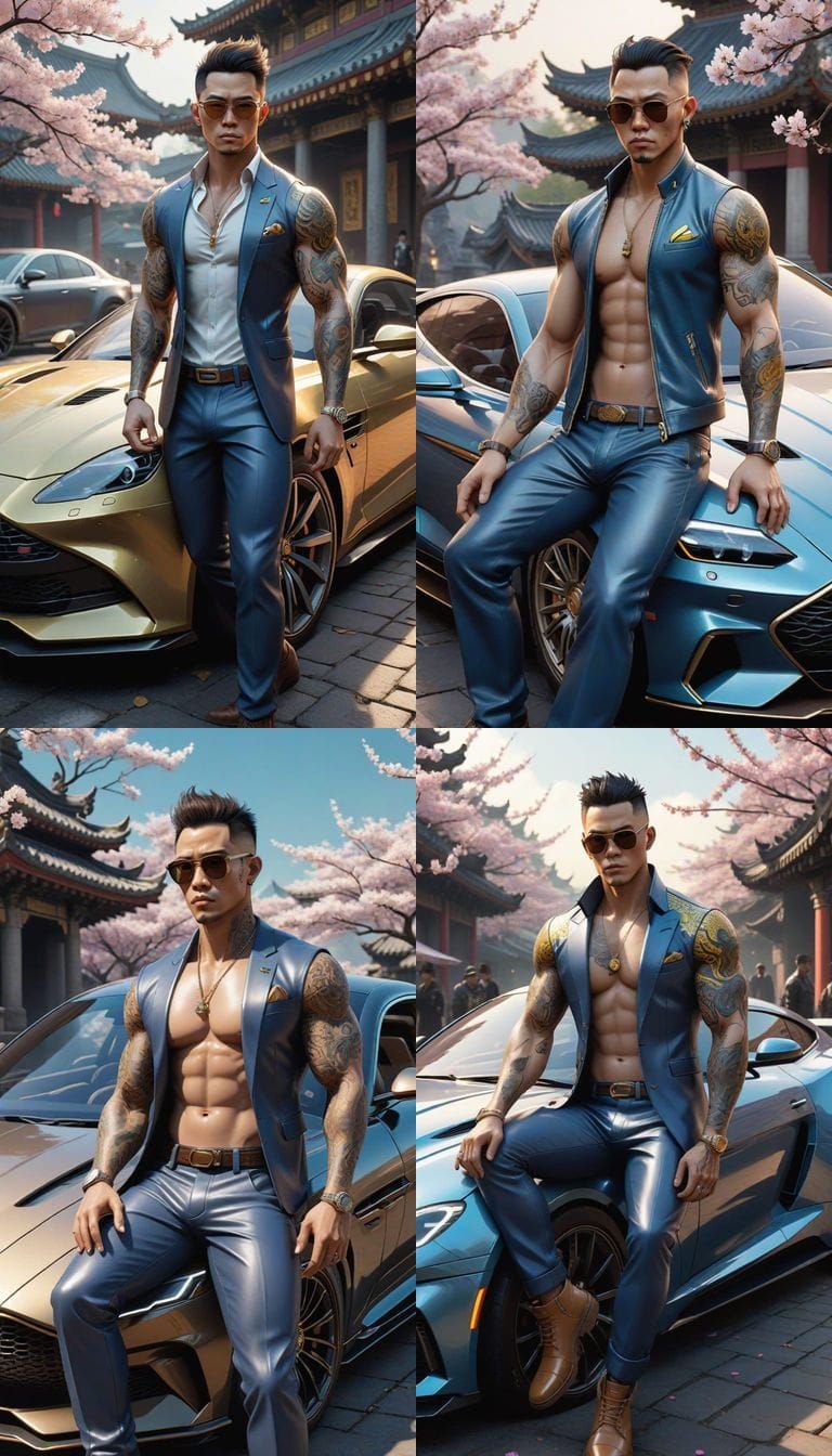 Ultra-Premium Chibi Luxury Car Scene