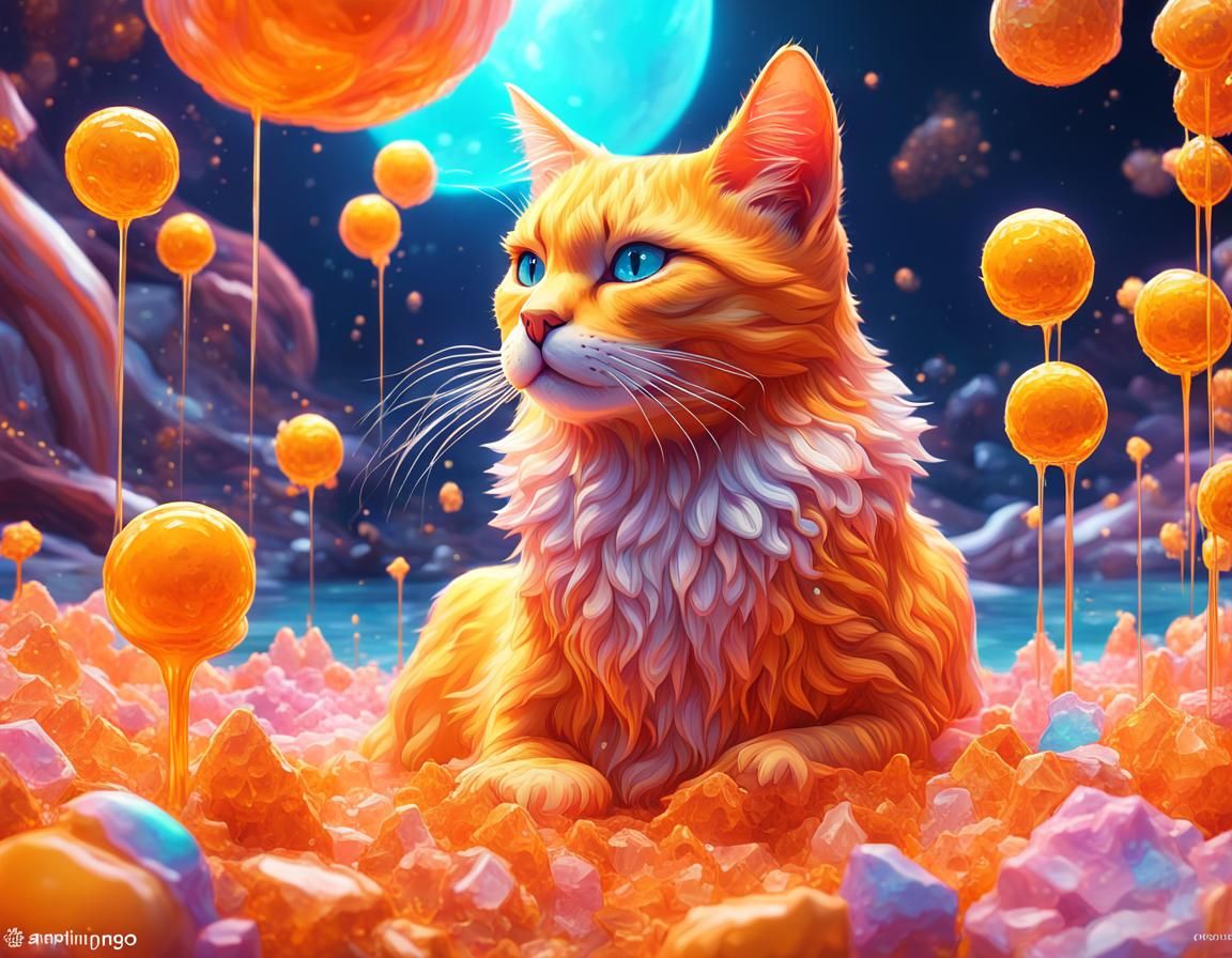 Orange candy cat