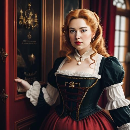 Milady de Winter in Red, 1625 Era