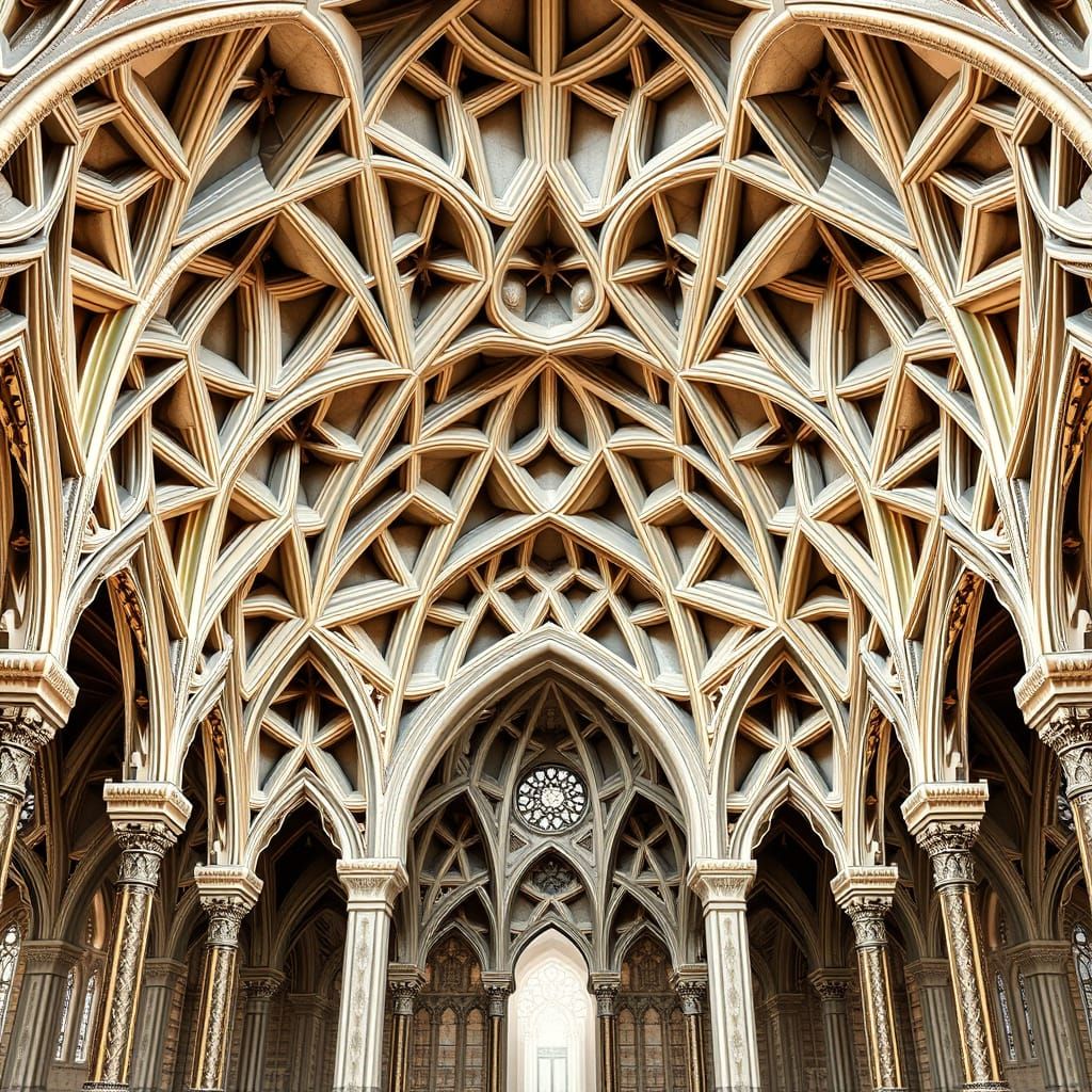 Intricate Muqarnas in Islamic Geometric Style