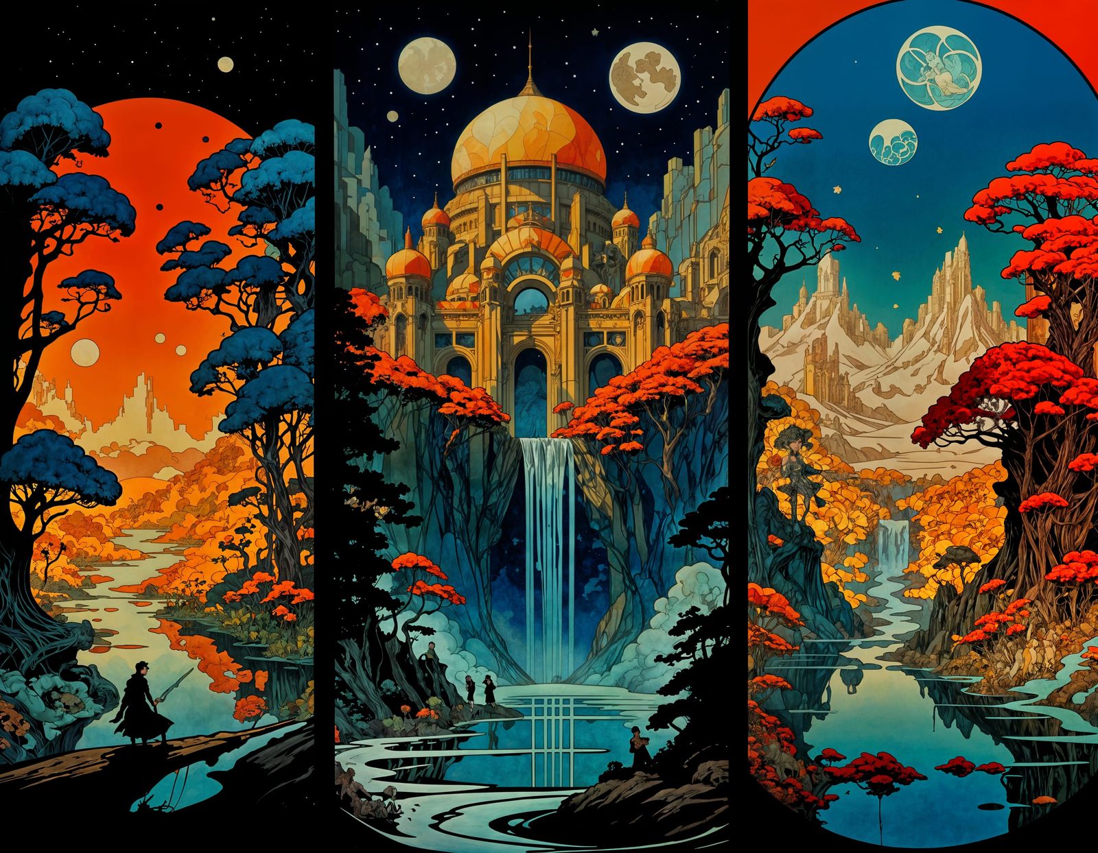 Biomechanoid Muse-Twins Explore Post-Apocalypse as Comic Art