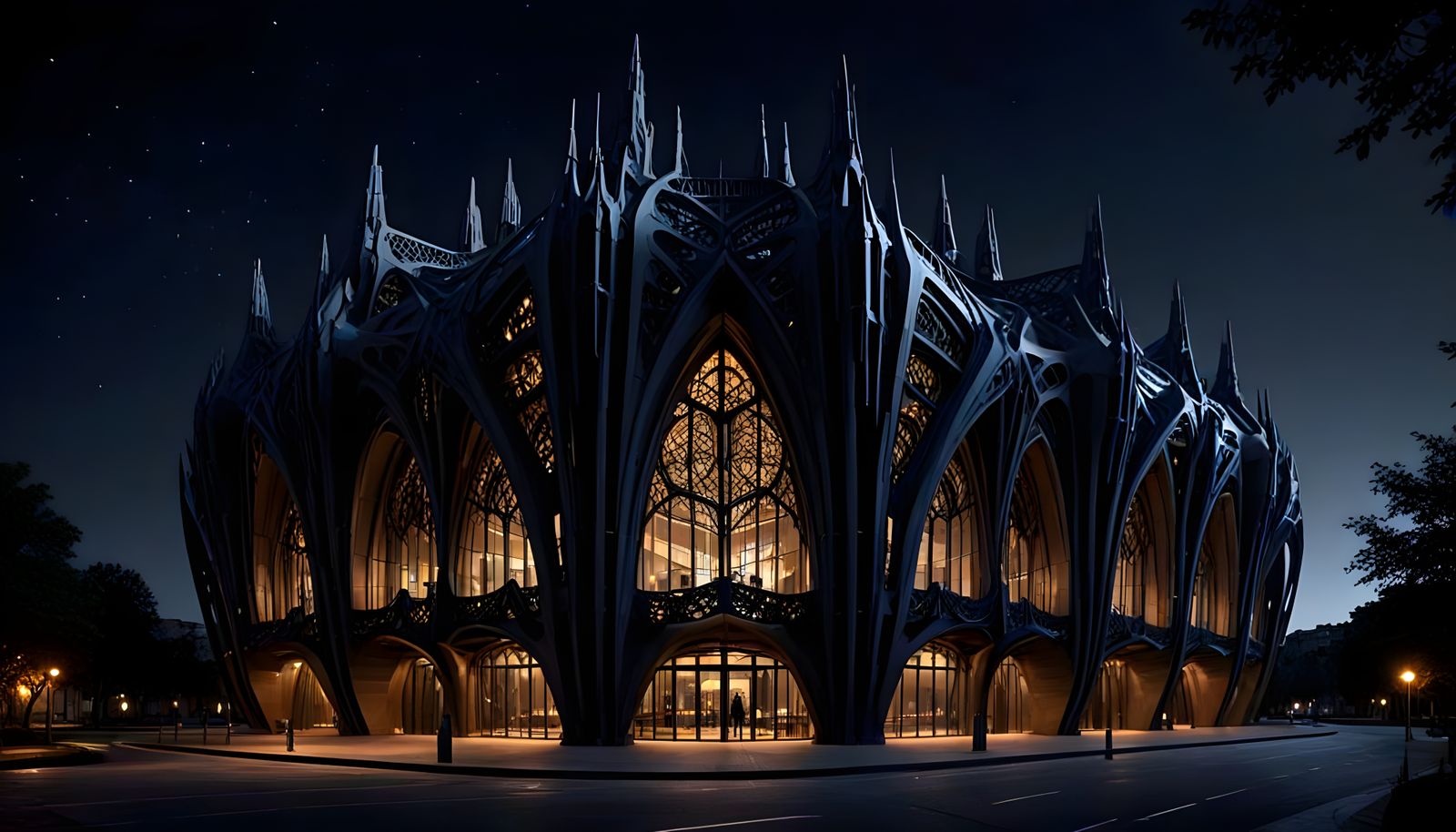 Cyberpunk Industrial Metropolis at Night