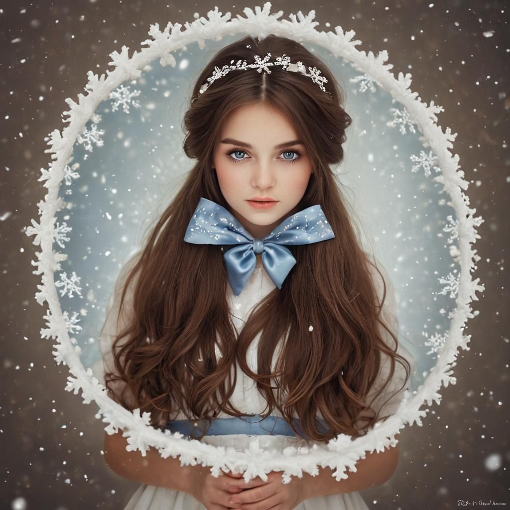 Girls in White Dresses: A Winter to Spring Scene