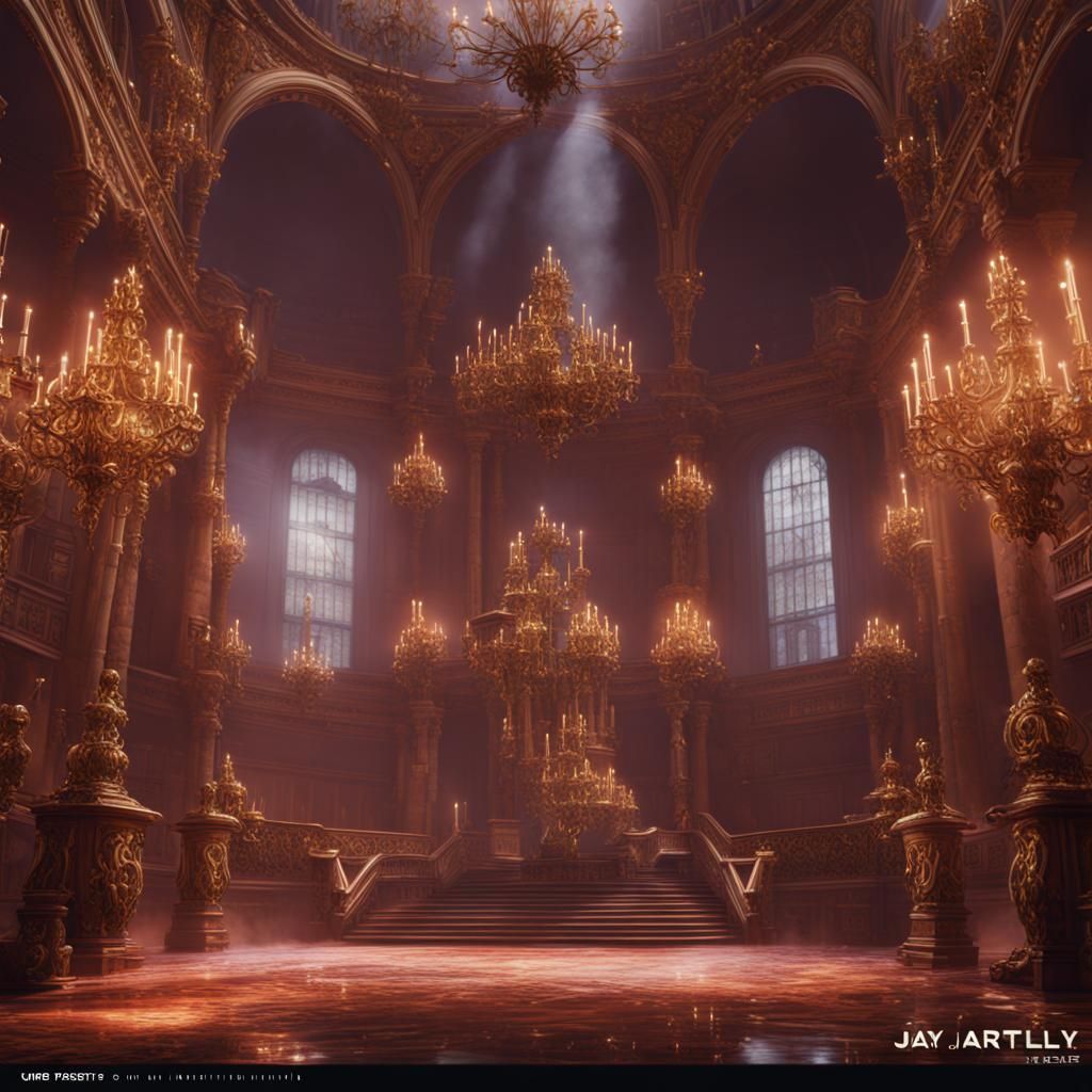 Fantastical Fight Scene in Detailed Matte Painting Style