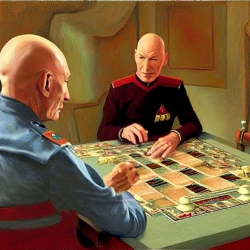 Captain Picard Board Game: Oil Painting