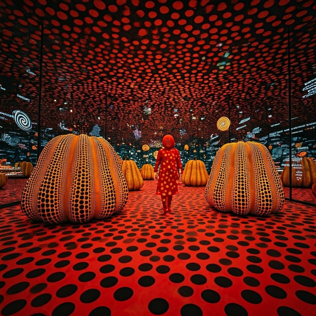 Dreamlike Art Installation Inspired by Yayoi Kusama's Surrea...