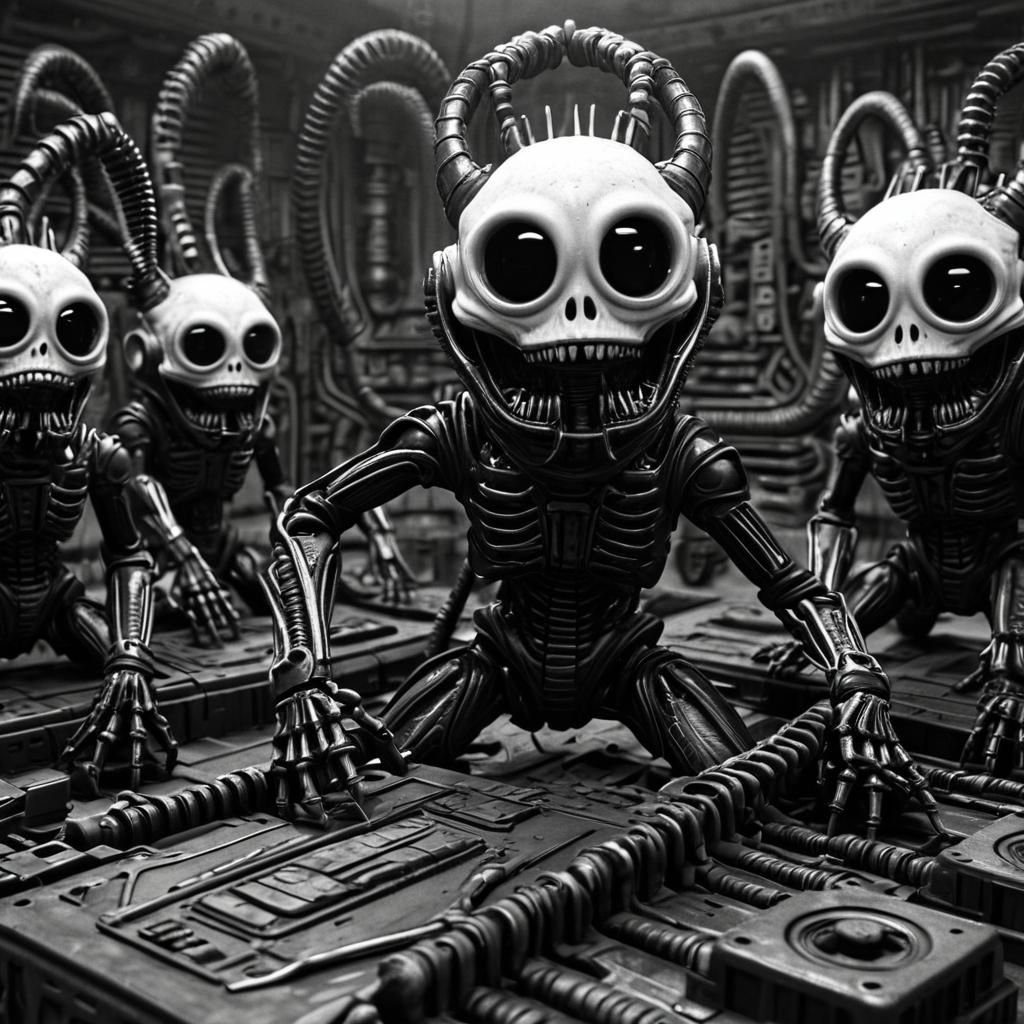 WALL-E as Xenomorph Biomechanical Art