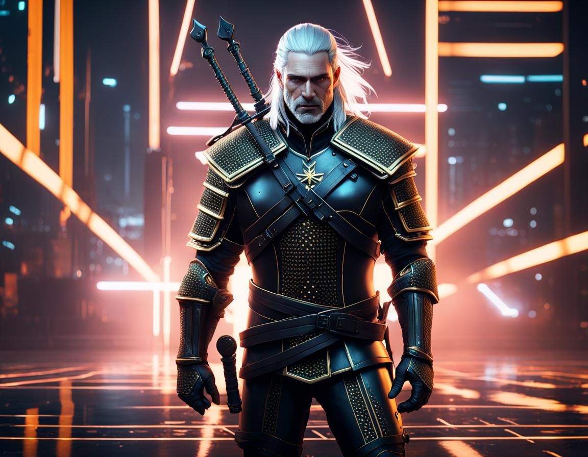 Geralt of Rivia in Tron Legacy Armor