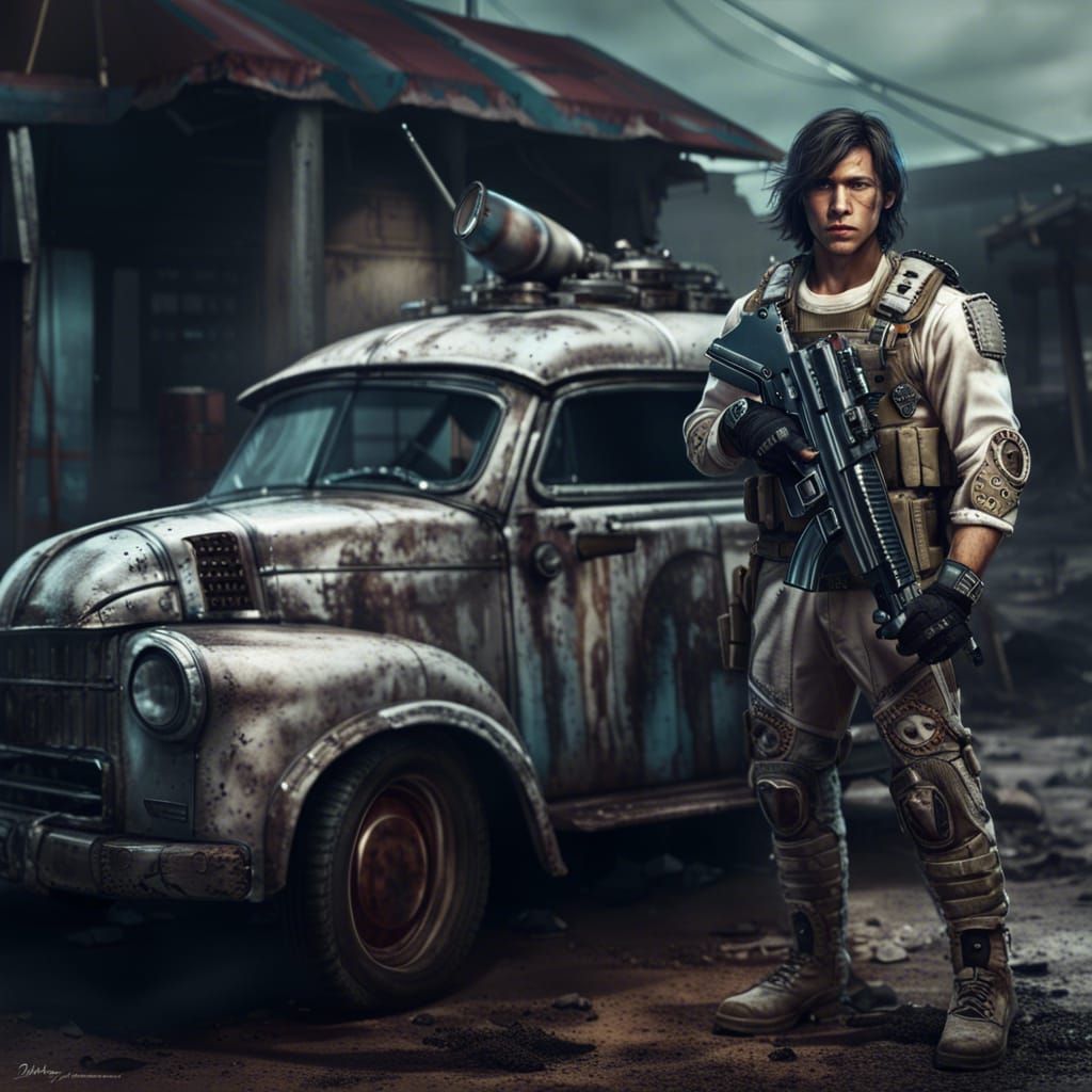 Armored Car Combat Driver in Dark Future